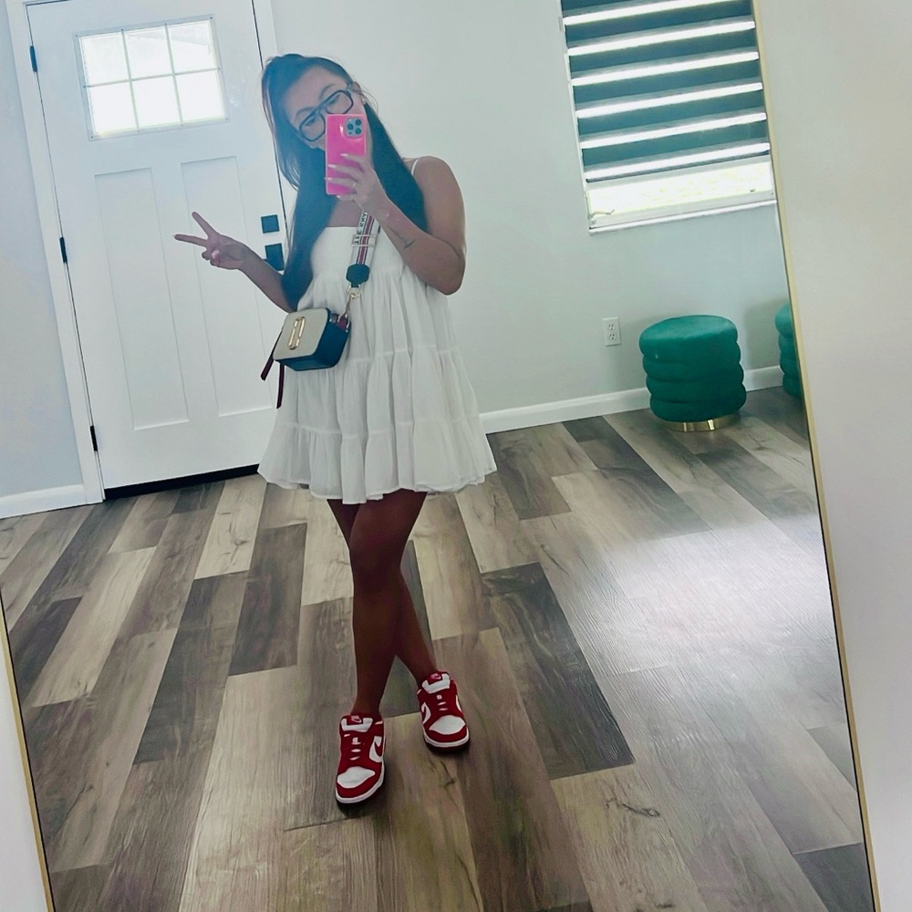 Nike Red and White Women's Sneakers